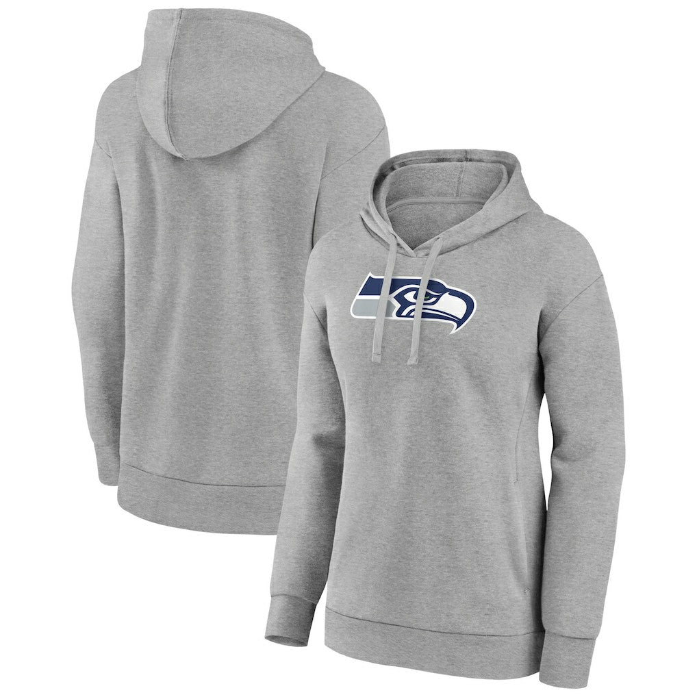 Seattle Seahawks Women's Primary Logo Pullover Hoodie Gray - NFL