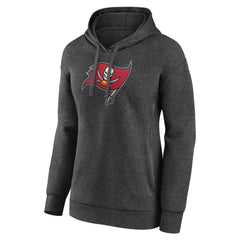Tampa Bay Buccaneers Women's Primary Logo Pullover Hoodie Charcoal - NFL
