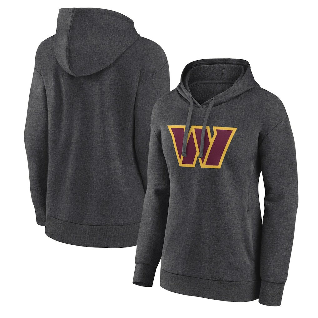 Washington Commanders Women's Primary Logo Pullover Hoodie Charcoal - NFL