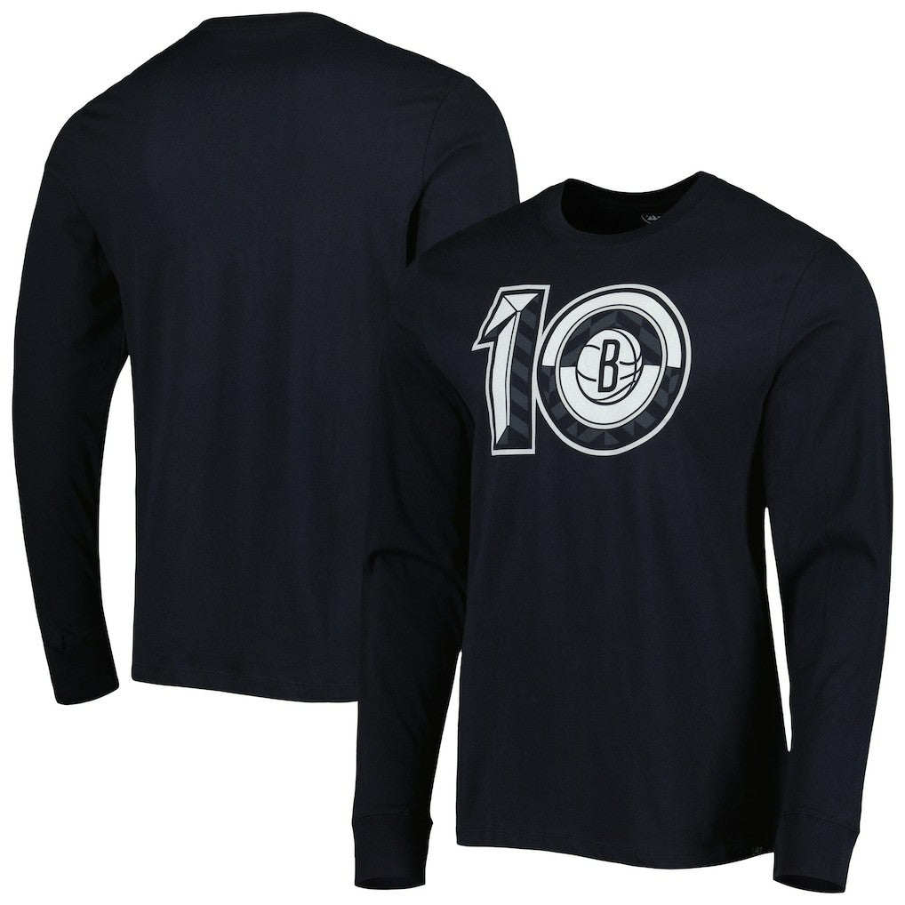 47 brand - Brooklyn Nets '47 10th Anniversary Super Rival Long Sleeve T-Shirt - Black