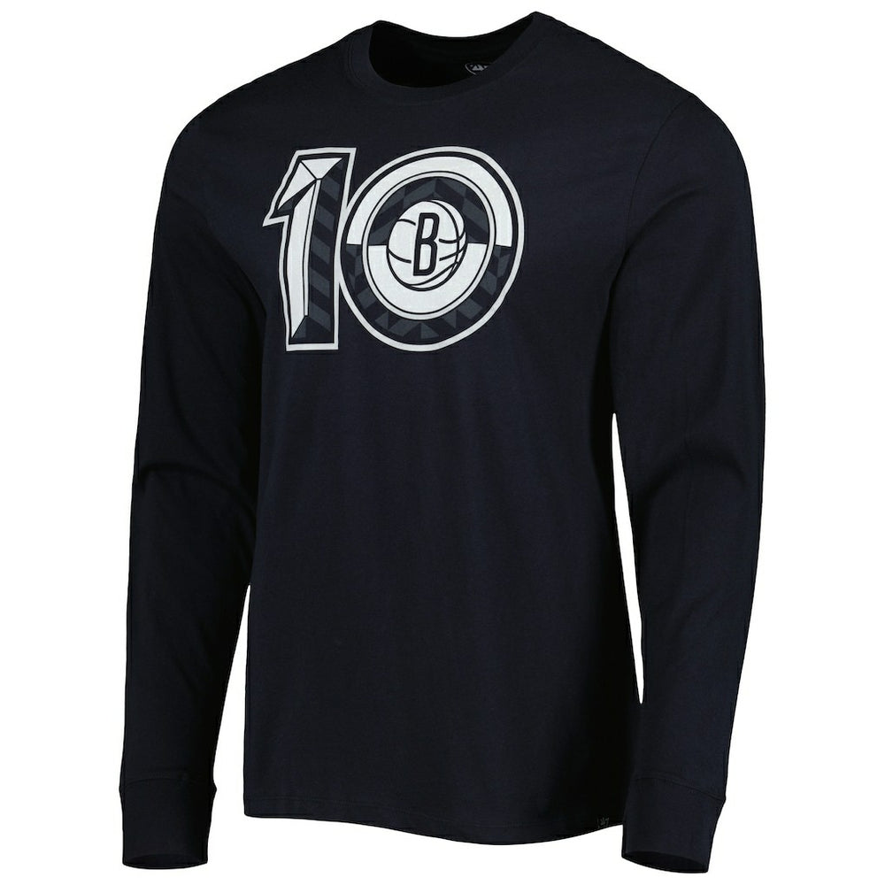47 brand - Brooklyn Nets '47 10th Anniversary Super Rival Long Sleeve T-Shirt - Black