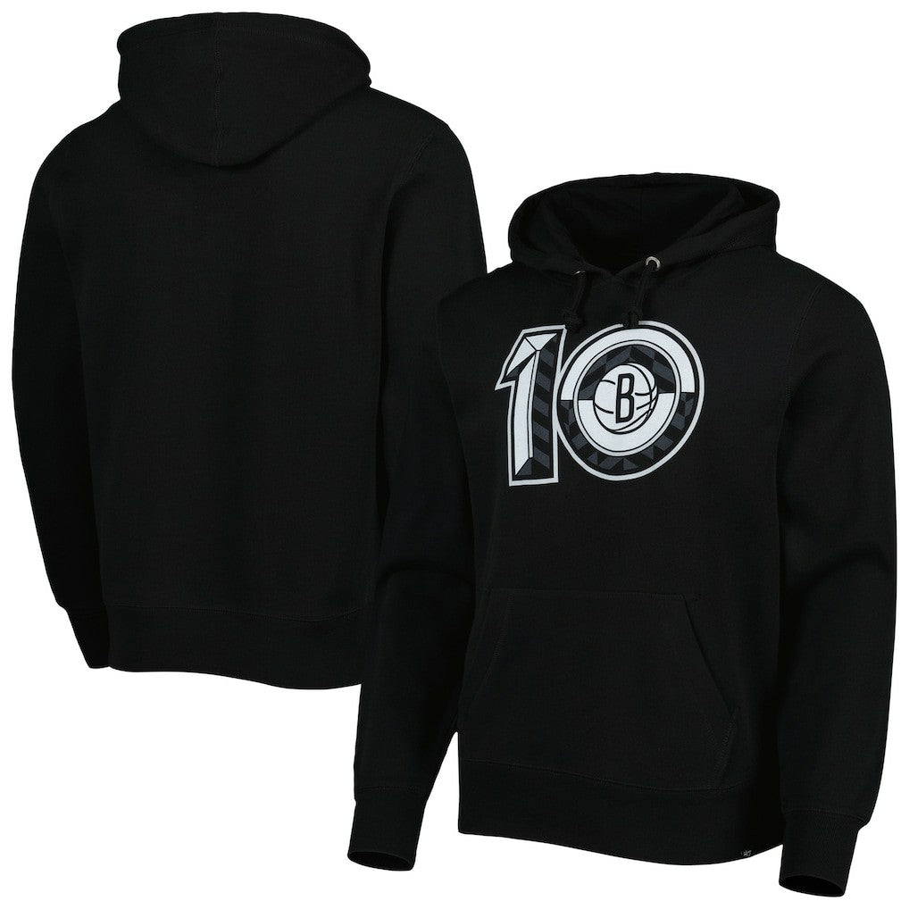 47 brand - Brooklyn Nets '47 10th Anniversary Headline Pullover Hoodie - Black