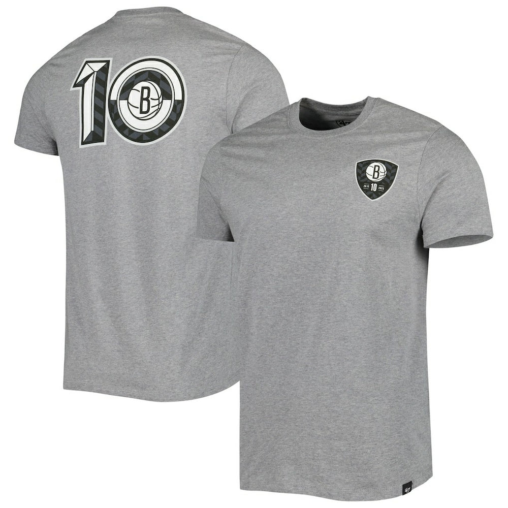 47 brand - Brooklyn Nets '47 10th Anniversary Backer T-Shirt - Heather Gray