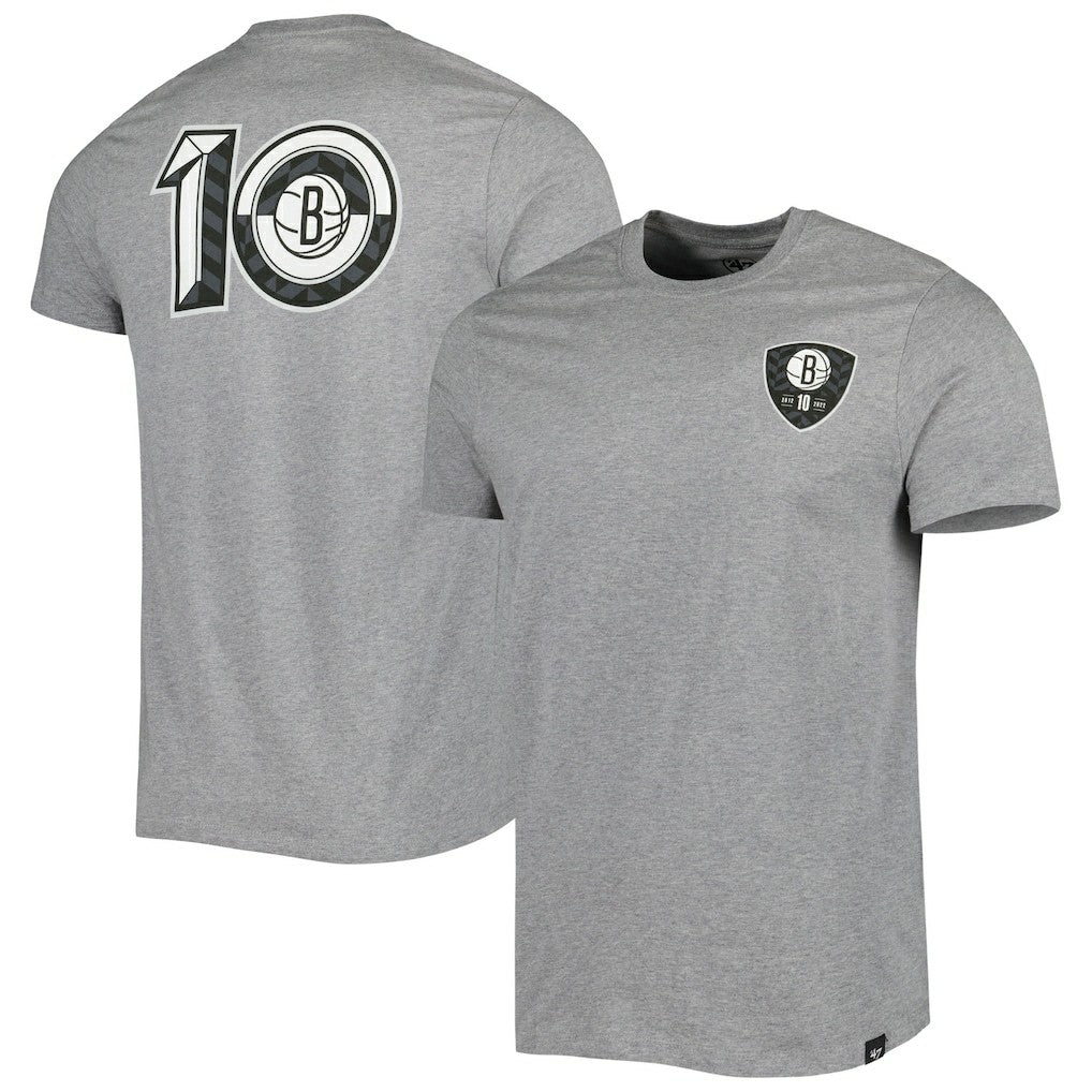 47 brand - Brooklyn Nets '47 10th Anniversary Backer T-Shirt - Heather Gray
