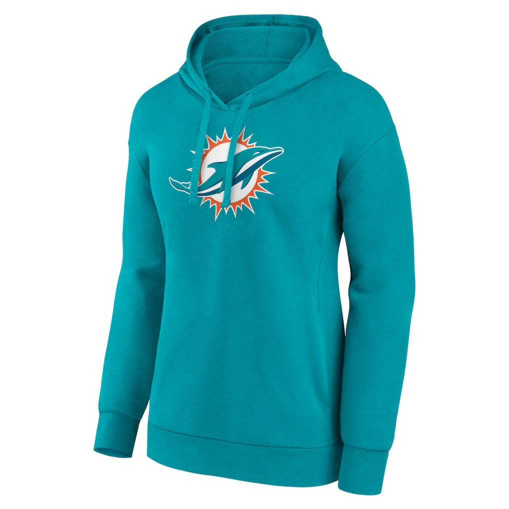 Miami Dolphins Women's Primary Logo Pullover Hoodie Aqua - NFL