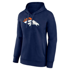 Denver Broncos Women's Primary Logo Pullover Hoodie Navy - NFL