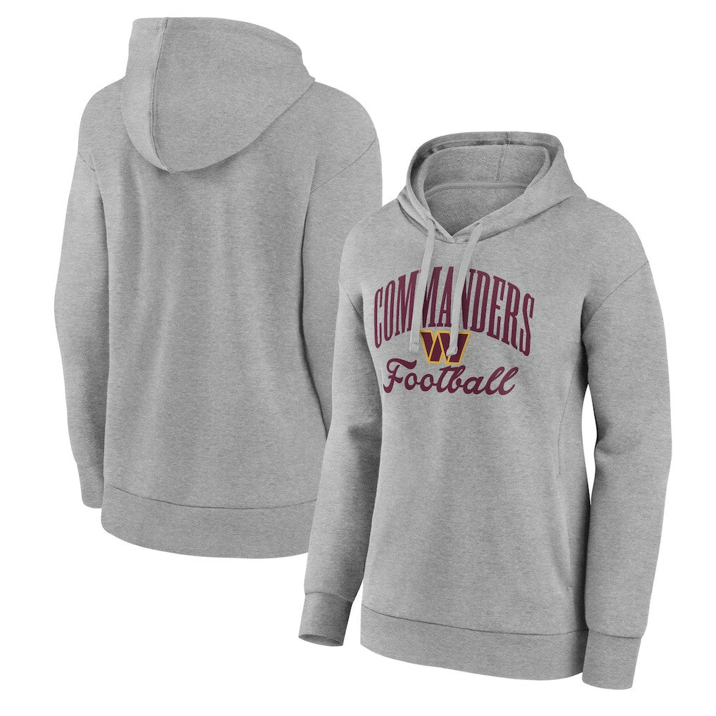 Washington Commanders Women's Victory Script Pullover Hoodie Gray - NFL