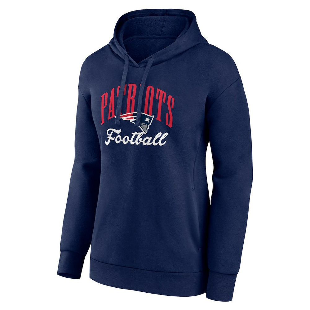 New England Patriots Women's Victory Script Pullover Hoodie Navy - NFL
