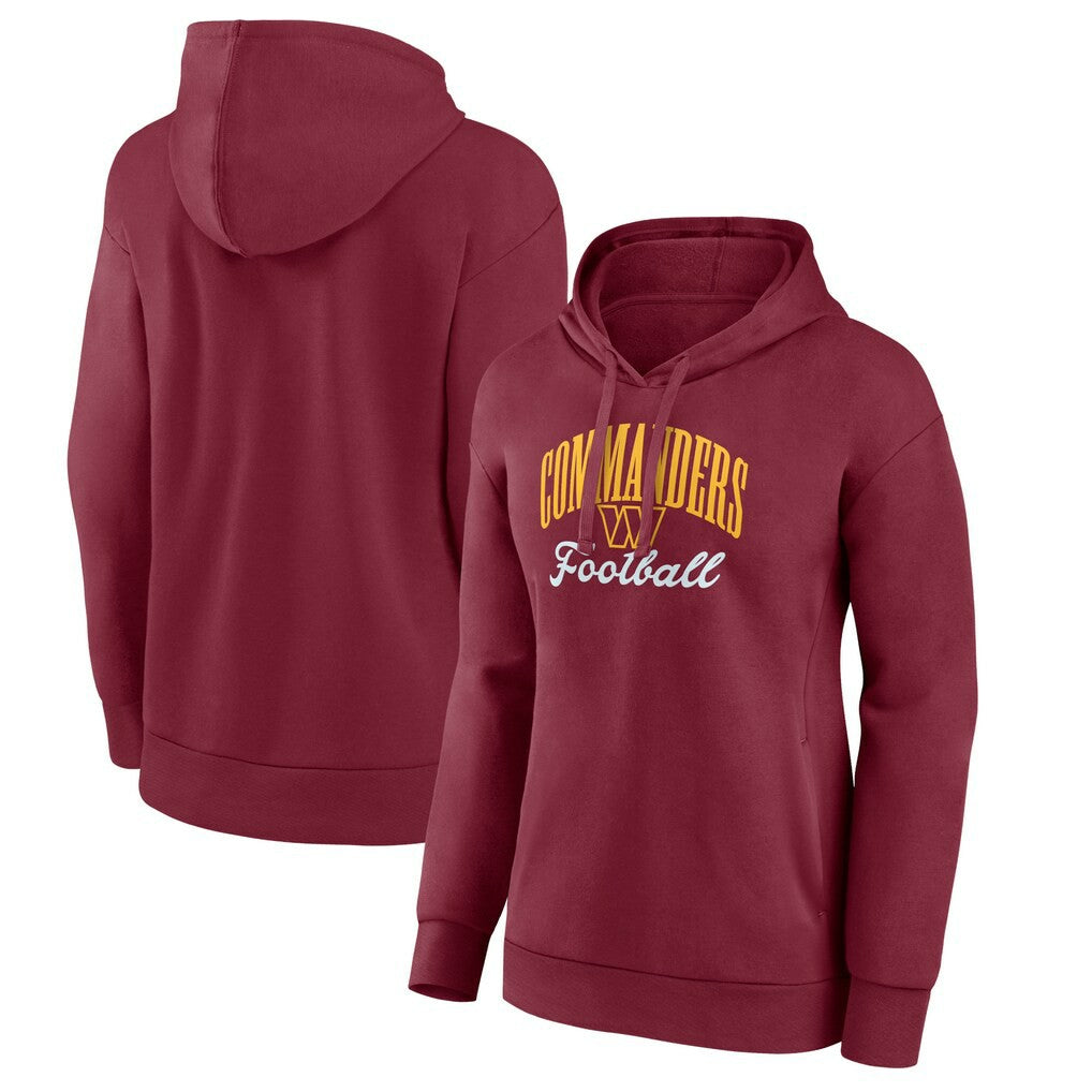 Washington Commanders Women's Victory Script Pullover Hoodie Burgundy - NFL
