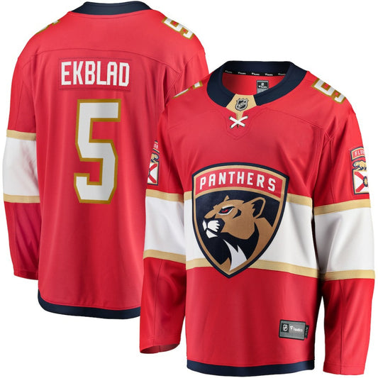 Aaron Ekblad Florida Panthers Fanatics Home Team Breakaway Player Jersey - Red | NHL Jerseys