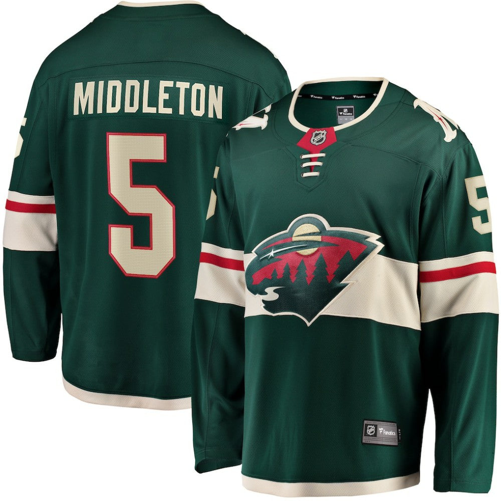 Jake Middleton Minnesota Wild - Fanatics Home Breakaway Player Jersey Green