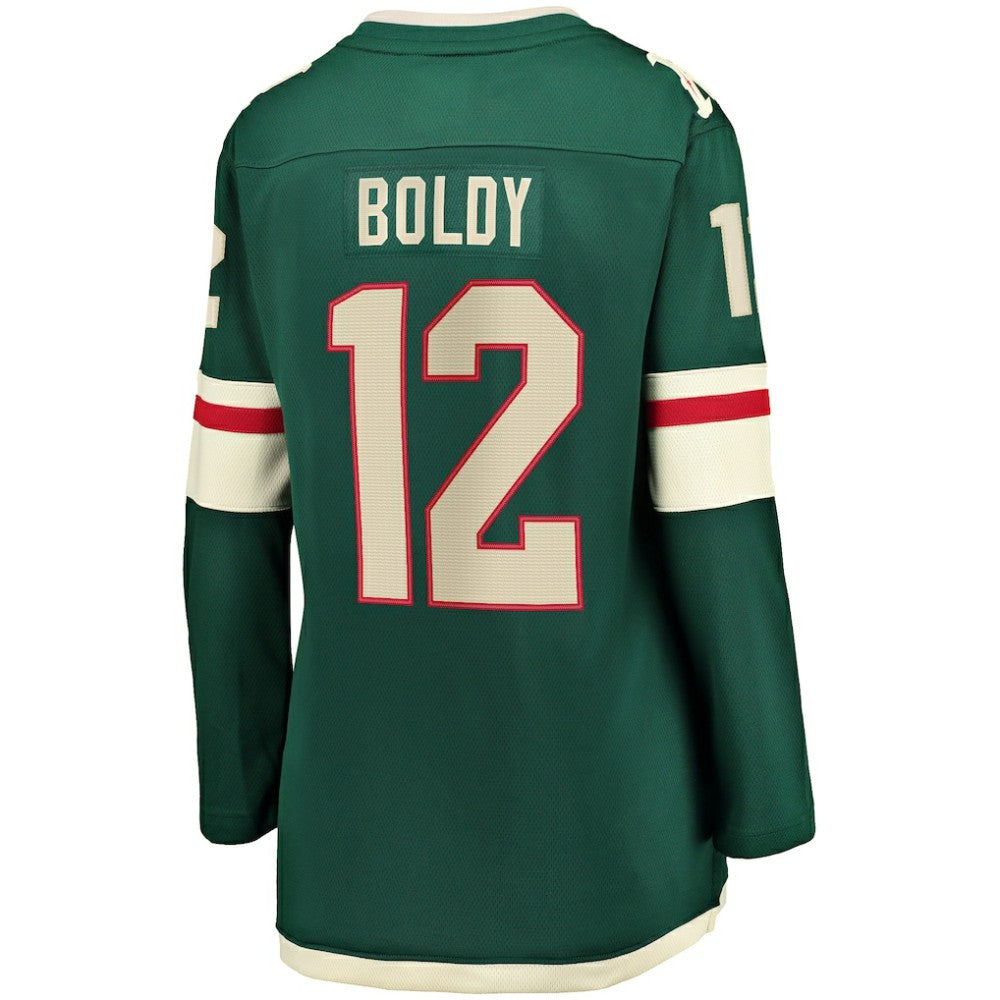 Matthew Boldy Minnesota Wild - Fanatics Women's Home Breakaway Player Jersey Green