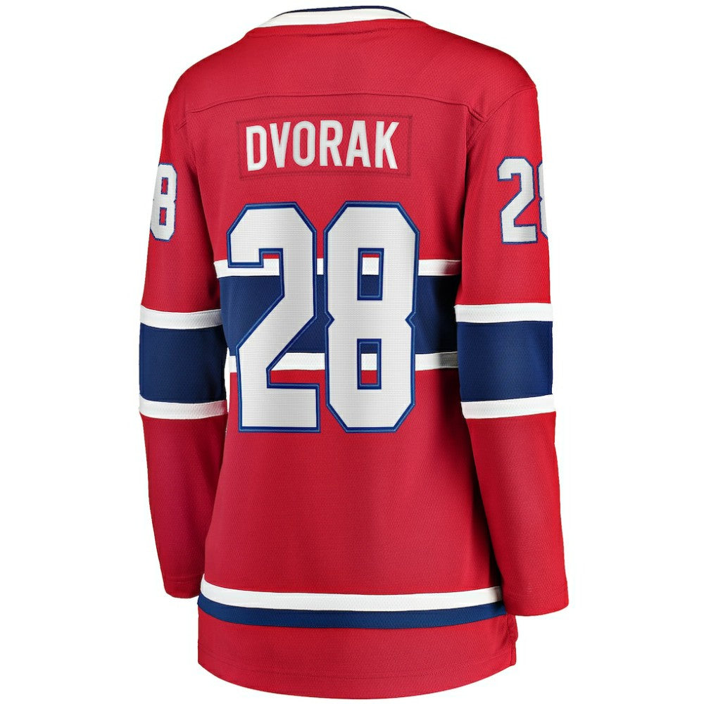 Christian Dvorak Montreal Canadiens Fanatics Women's Home Breakaway Player Jersey - Red | NHL Jerseys