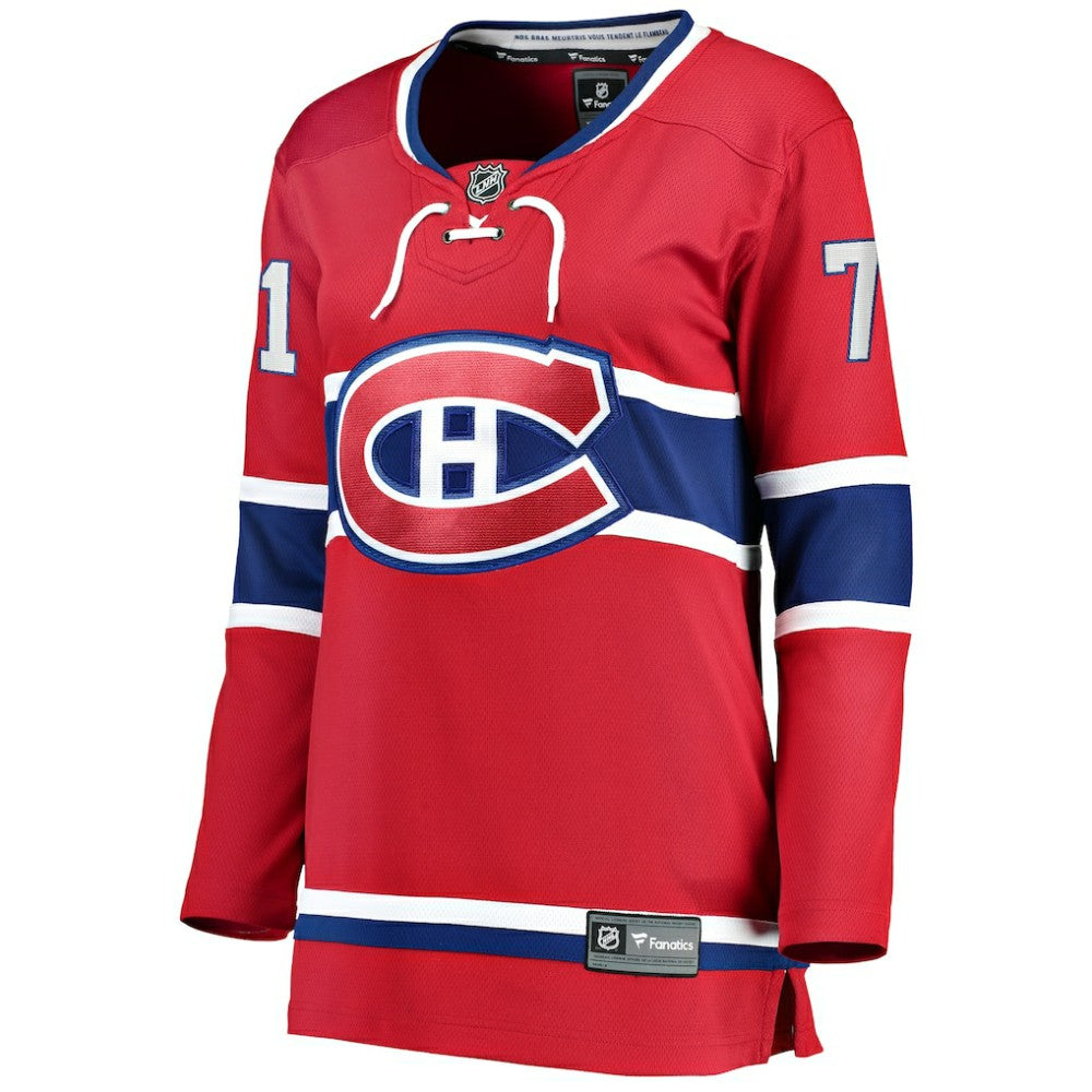 Jake Evans Montreal Canadiens - Fanatics Women's Home Breakaway Player Jersey Red