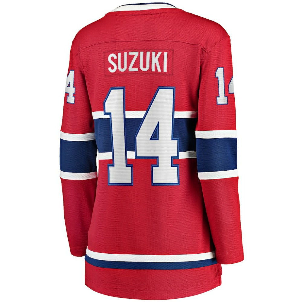 Nick Suzuki Montreal Canadiens - Fanatics Women's Home Captain Patch Breakaway Player Jersey Red
