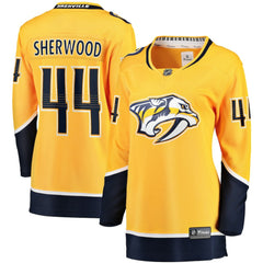Kiefer Sherwood Nashville Predators - Fanatics Women's Home Breakaway Player Jersey Gold