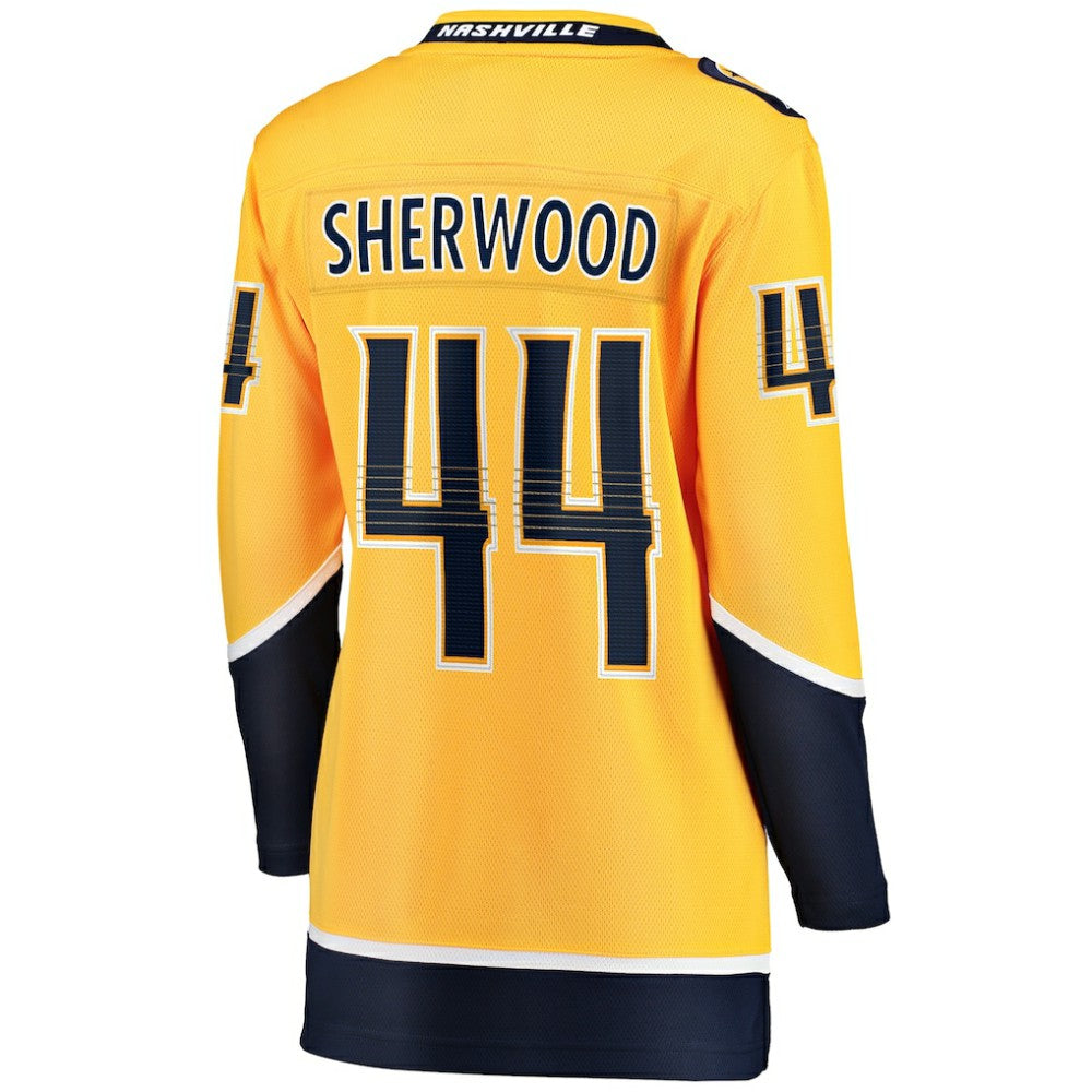 Kiefer Sherwood Nashville Predators - Fanatics Women's Home Breakaway Player Jersey Gold