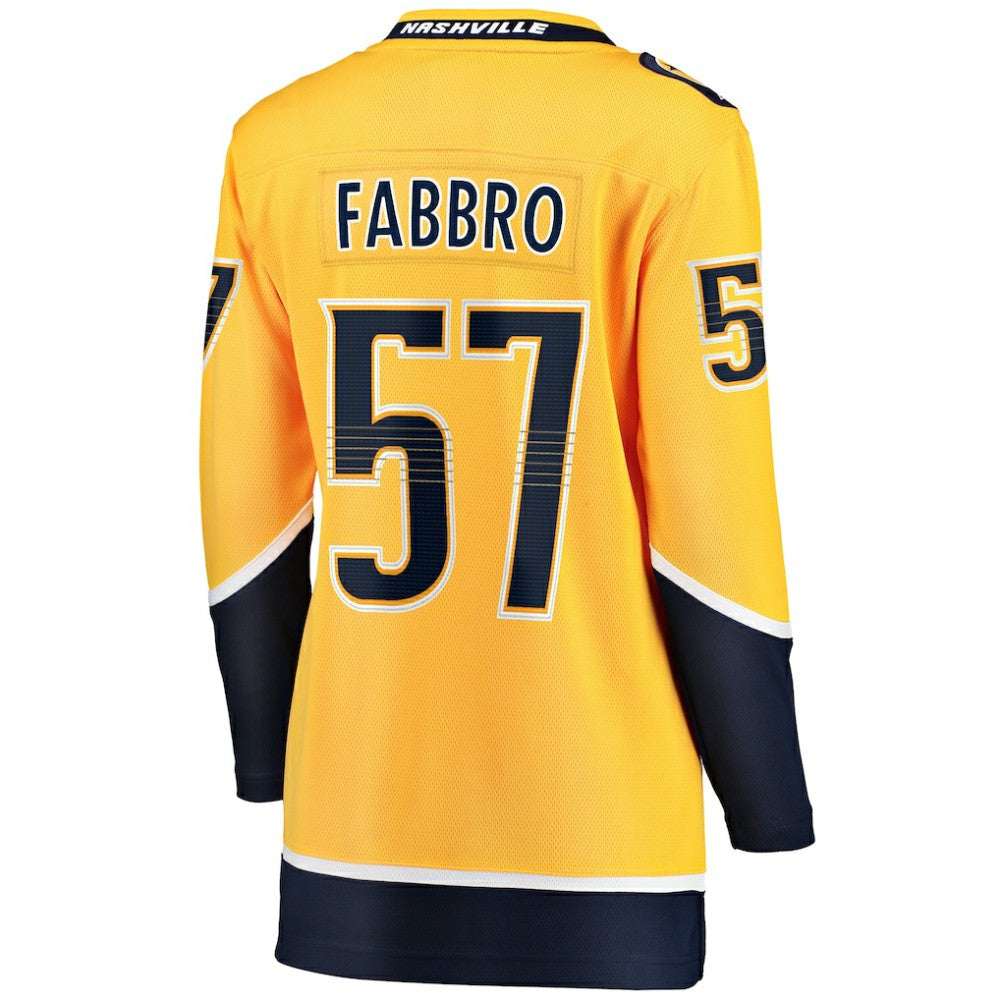 Dante Fabbro Nashville Predators - Fanatics Women's Home Breakaway Player Jersey Gold