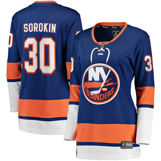 Ilya Sorokin New York Islanders Fanatics Women's Home Breakaway Player Jersey - Royal | NHL Jerseys