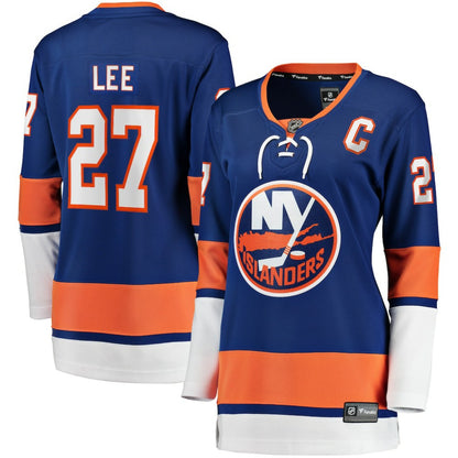 Anders Lee New York Islanders Fanatics Women's Home Captain Patch Breakaway Player Jersey - Royal | NHL Jerseys