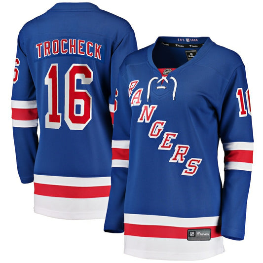 Vincent Trocheck New York Rangers Fanatics Women's Home Breakaway Player Jersey - Blue | NHL Jerseys