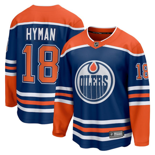 Zach Hyman Edmonton Oilers Fanatics Home Breakaway Player Jersey - Royal | NHL Jerseys