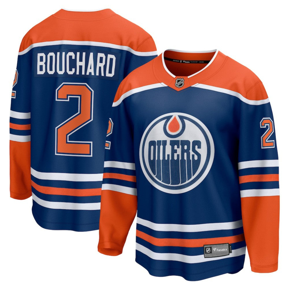 Evan Bouchard Edmonton Oilers Fanatics Home Breakaway Player Jersey - Royal | NHL Jerseys