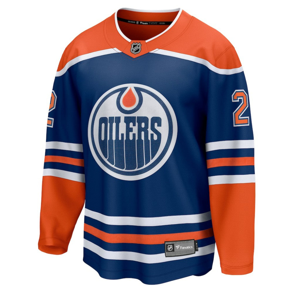 Evan Bouchard Edmonton Oilers Fanatics Home Breakaway Player Jersey - Royal | NHL Jerseys