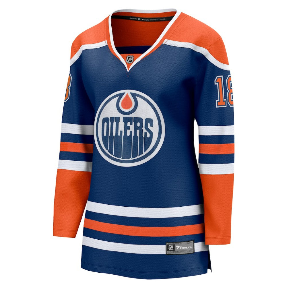 Zach Hyman Edmonton Oilers Fanatics Women's Home Breakaway Player Jersey - Royal | NHL Jerseys