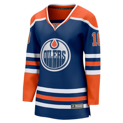 Zach Hyman Edmonton Oilers Fanatics Women's Home Breakaway Player Jersey - Royal | NHL Jerseys