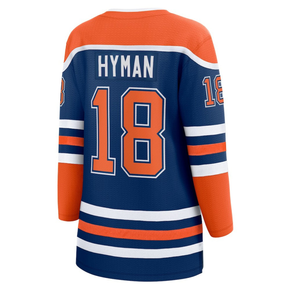 Zach Hyman Edmonton Oilers Fanatics Women's Home Breakaway Player Jersey - Royal | NHL Jerseys
