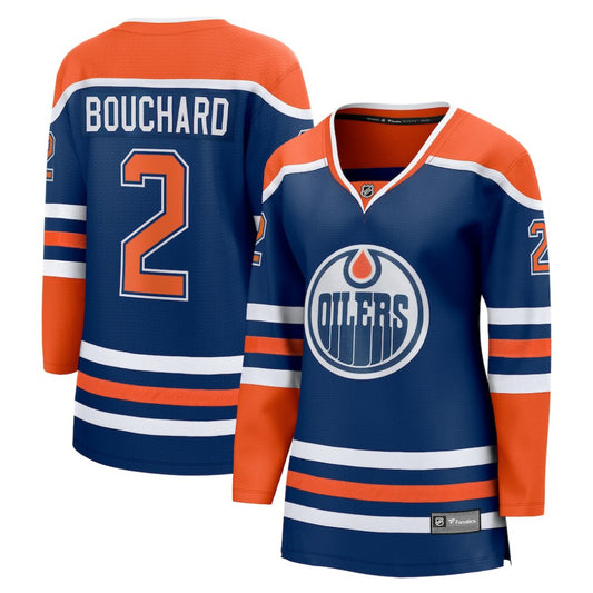 Evan Bouchard Edmonton Oilers Fanatics Women's Home Breakaway Player Jersey - Royal | NHL Jerseys