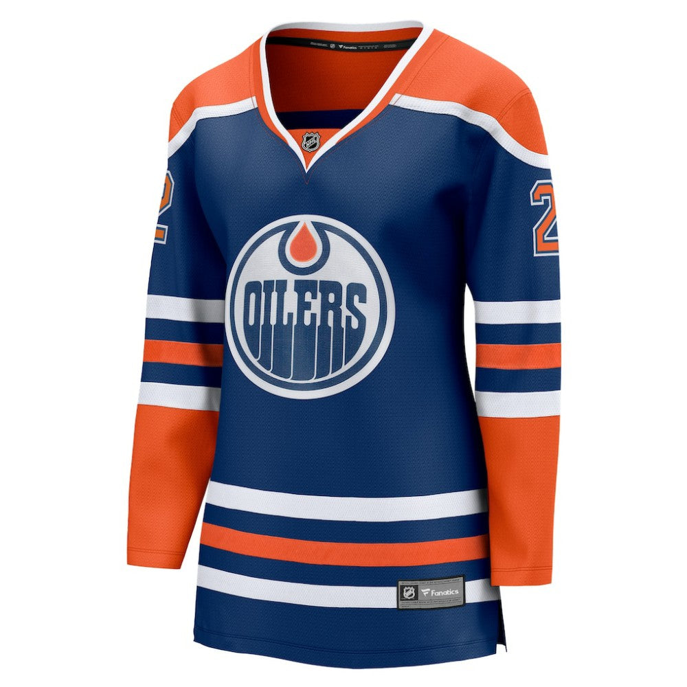 Evan Bouchard Edmonton Oilers - Fanatics Women's Home Breakaway Player Jersey Royal