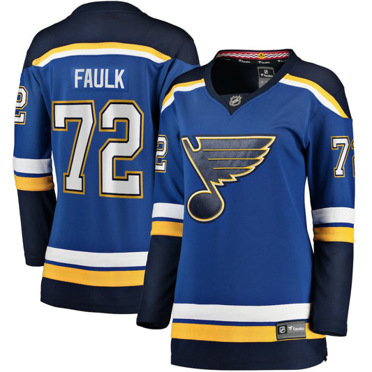 Justin Faulk St. Louis Blues Fanatics Women's Home Breakaway Player Jersey - Blue | NHL Jerseys