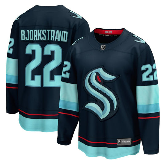 Oliver Bjorkstrand Seattle Kraken Fanatics Home Breakaway Player Jersey - Deep Sea Blue | NHL Jerseys
