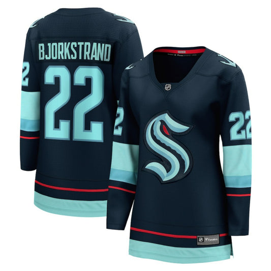 Oliver Bjorkstrand Seattle Kraken Fanatics Women's Home Breakaway Player Jersey - Deep Sea Blue | NHL Jerseys