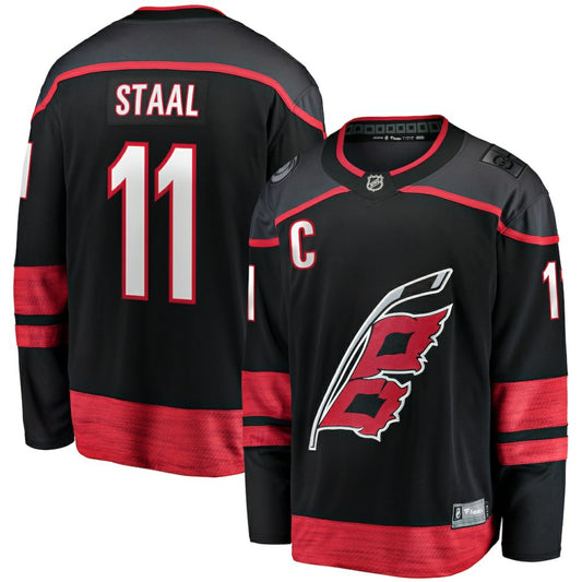 Jordan Staal Carolina Hurricanes Fanatics Home Captain Patch Breakaway Player Jersey - Black | NHL Jerseys
