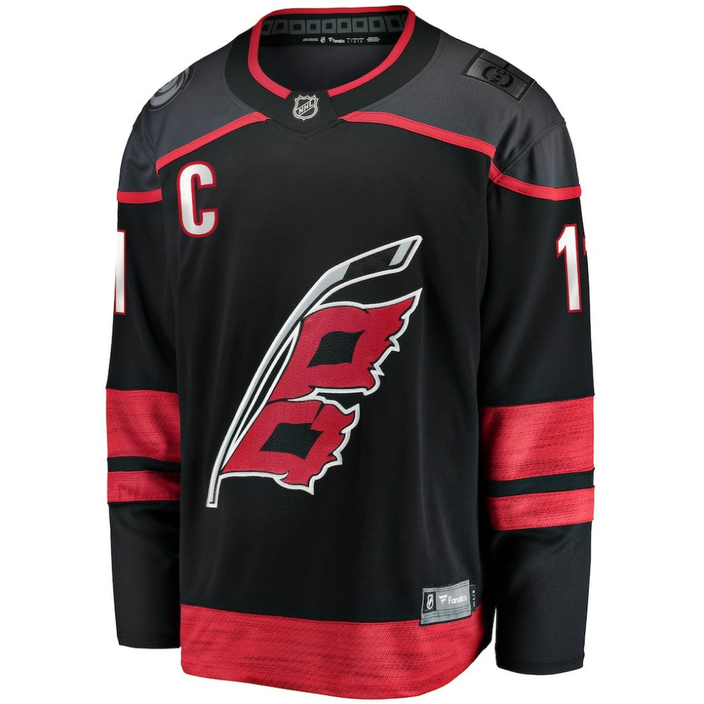 Jordan Staal Carolina Hurricanes - Fanatics Home Captain Patch Breakaway Player Jersey Black