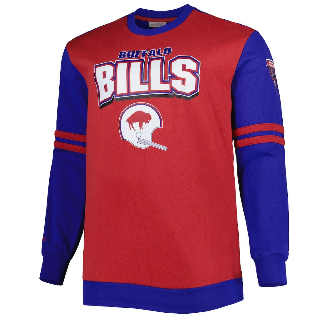 Buffalo Bills Big & Tall Celebration of Champions Pullover Sweatshirt Red/Royal - Mitchell & Ness