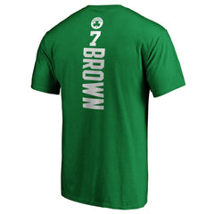 NBA - Jaylen Brown Boston Celtics Playmaker Name & Number Logo T-Shirt - Kelly Green