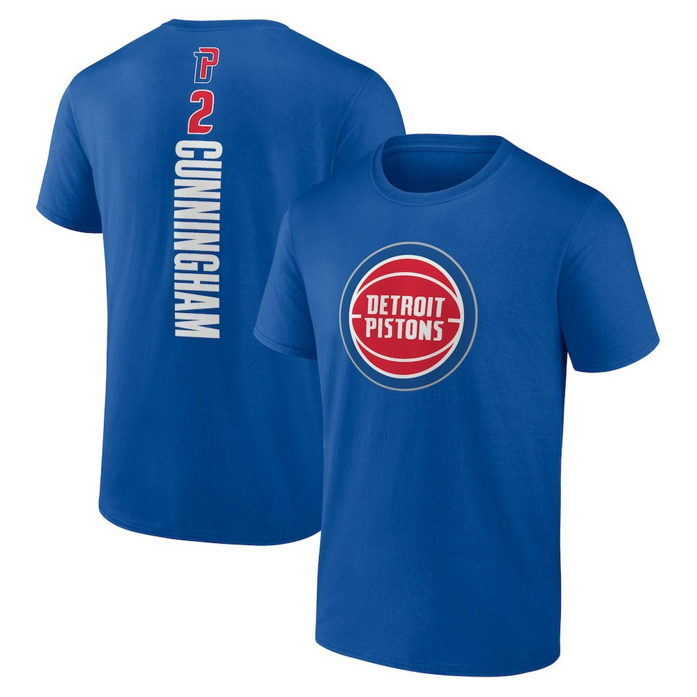 NBA - Cade Cunningham Detroit Pistons Playmaker Name & Number T-Shirt - Blue