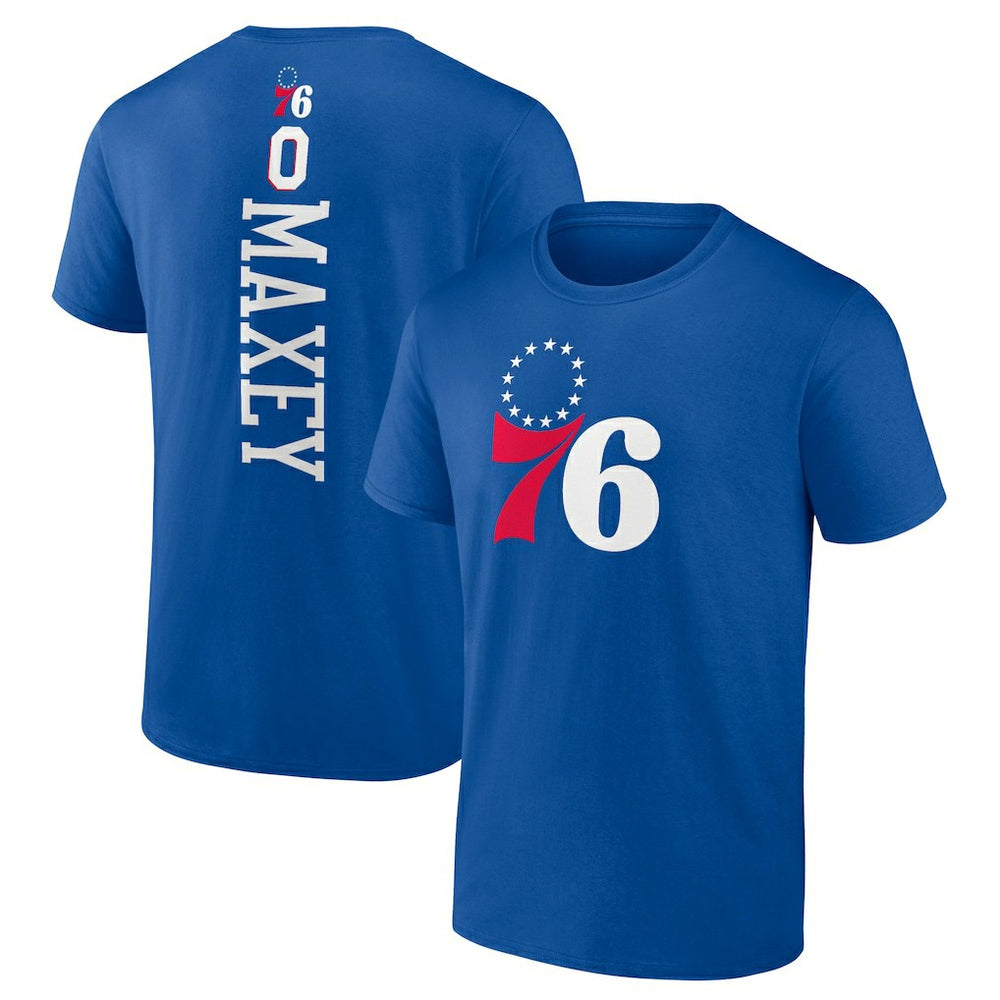 NBA - Tyrese Maxey Philadelphia 76ers Playmaker Name & Number T-Shirt - Royal