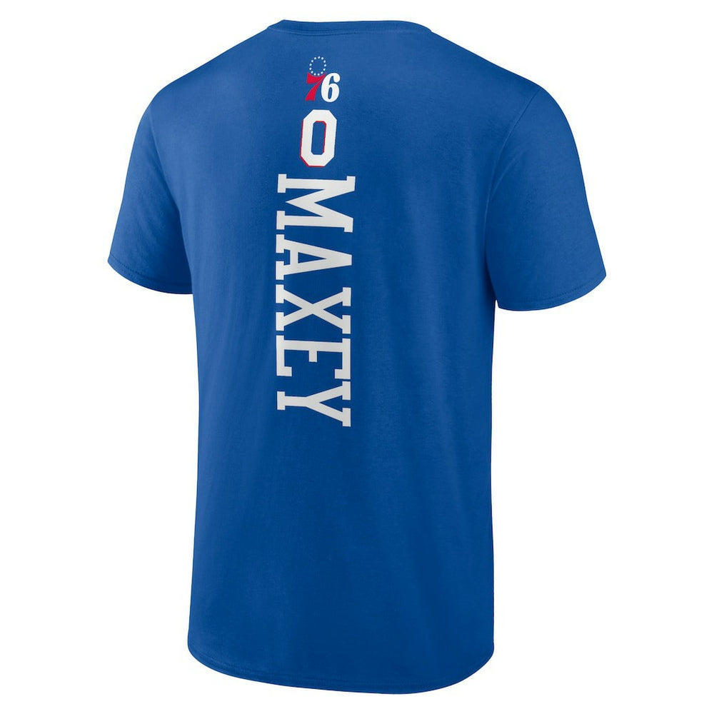 NBA - Tyrese Maxey Philadelphia 76ers Playmaker Name & Number T-Shirt - Royal