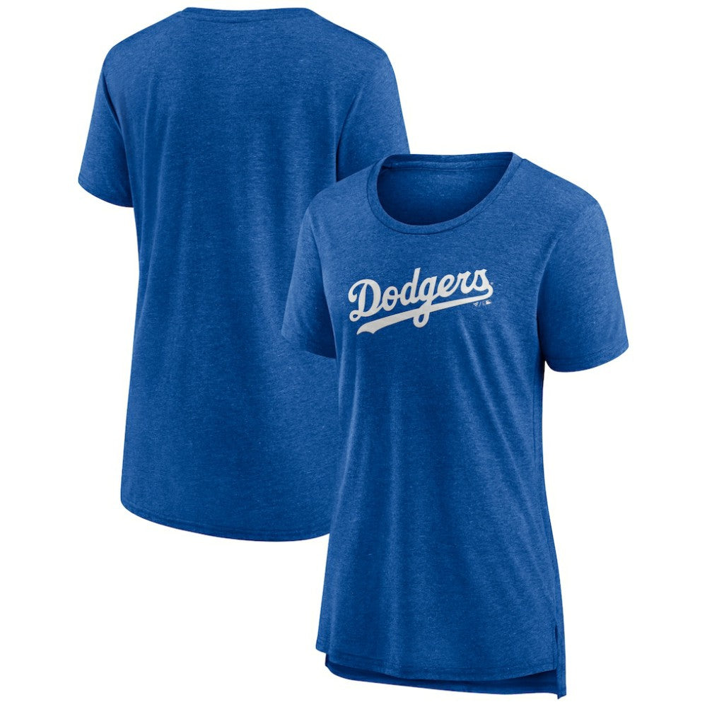 Los Angeles Dodgers Women's Official Wordmark Tri-Blend T-Shirt On Sale