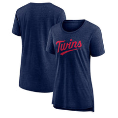 Minnesota Twins Women's Official Wordmark Tri-Blend T-Shirt On Sale