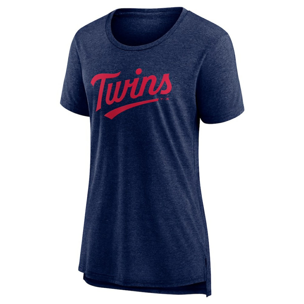 Minnesota Twins Women's Official Wordmark Tri-Blend T-Shirt On Sale
