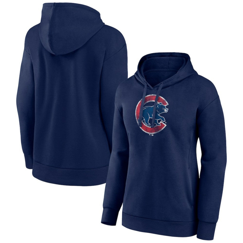 Chicago Cubs Women's Distressed Team Pullover Hoodie On Sale
