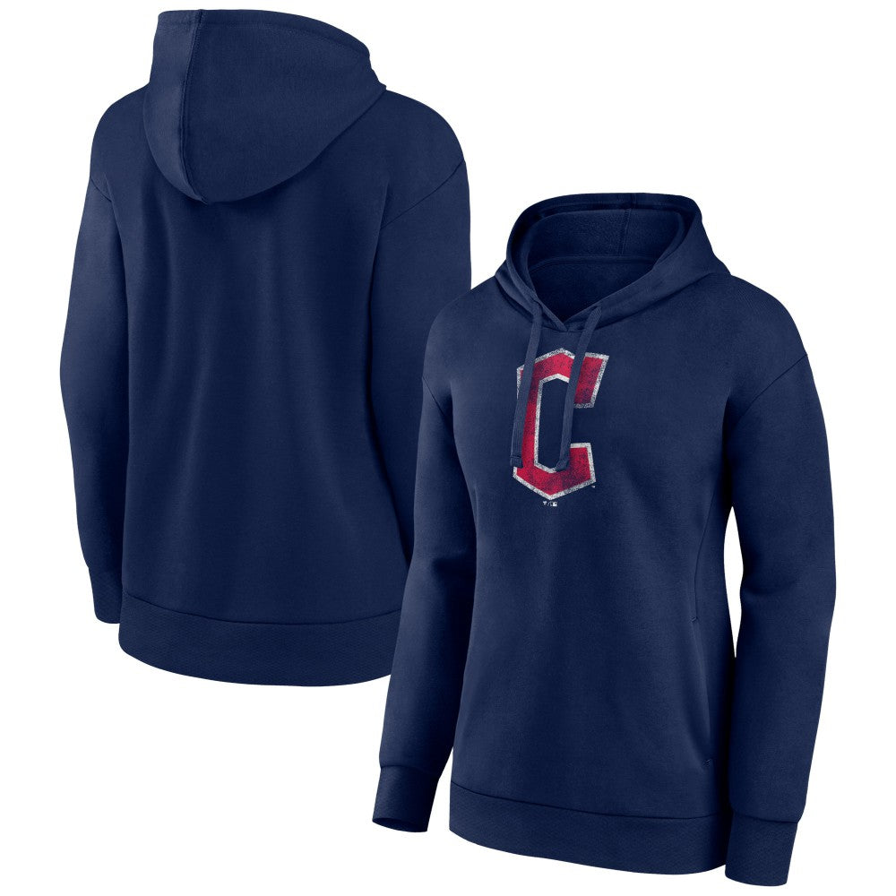 Cleveland Guardians Women's Distressed Team Pullover Hoodie Lifestyle