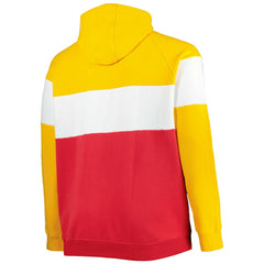 Kansas City Chiefs New Era Big & Tall Current Colorblock Raglan Fleece Pullover Hoodie Red/Gold - NFL