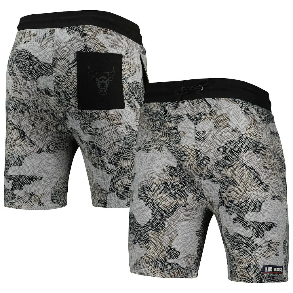 NBA - Chicago Bulls NBA x Hugo Boss Slam Camo Shorts - Black